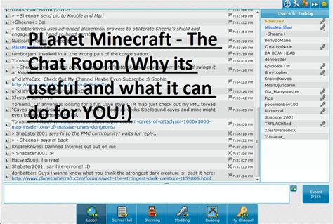 planet minecraft chat